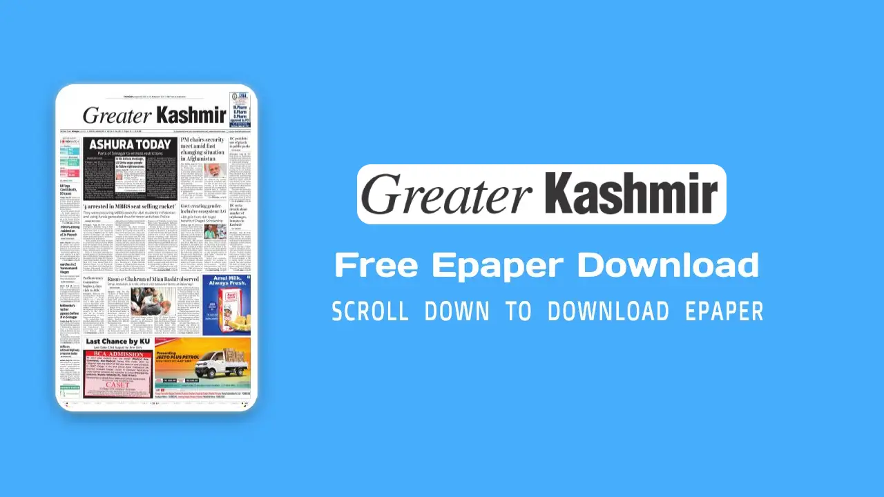 Greater kashmir Epaper today pdf