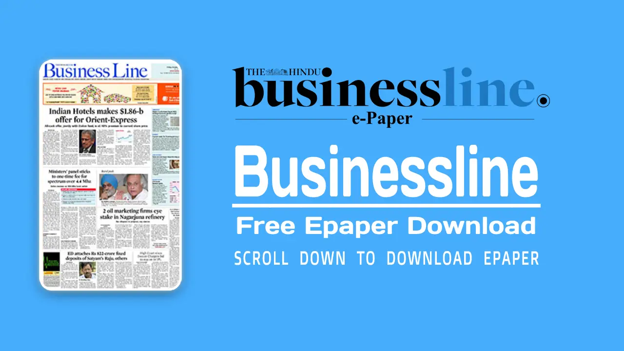 businessline epaper news paper today pdf