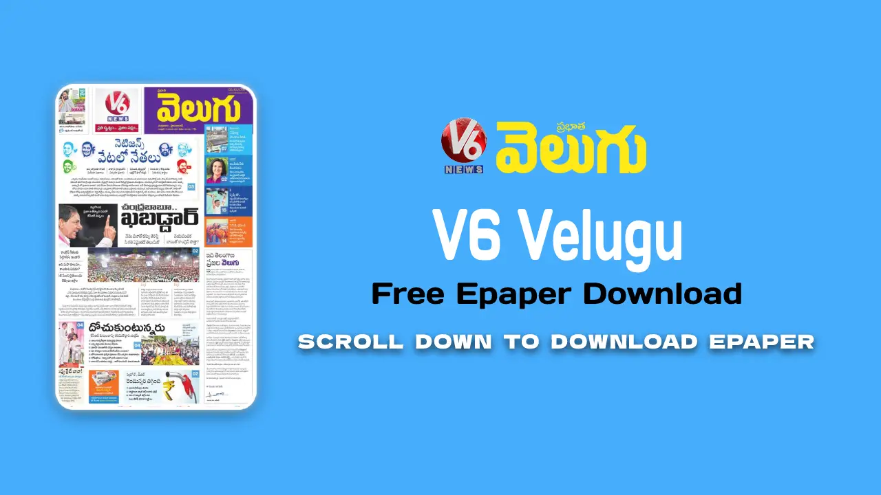 v6 velugu epaper news paper today pdf